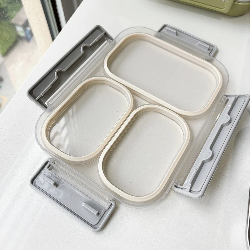 Dual-Compartment Stahl Lebensmittel Aufbewahrungsbehälter
