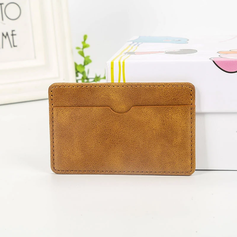 Schlanker Minimalistischer Leder Kartenhalter