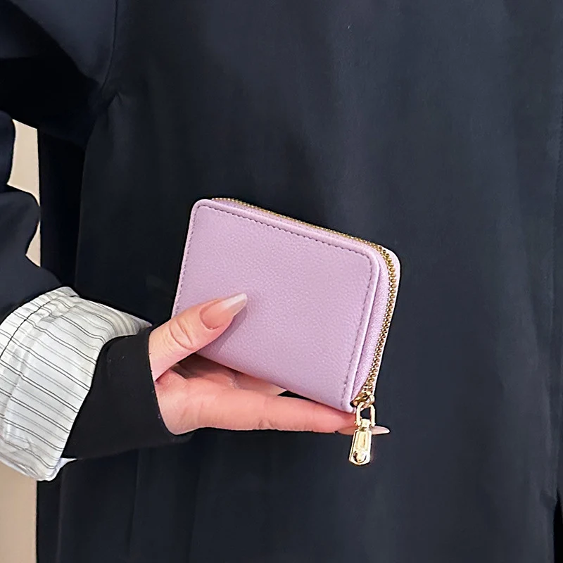 Premium Leder Reißverschluss Geldbörse