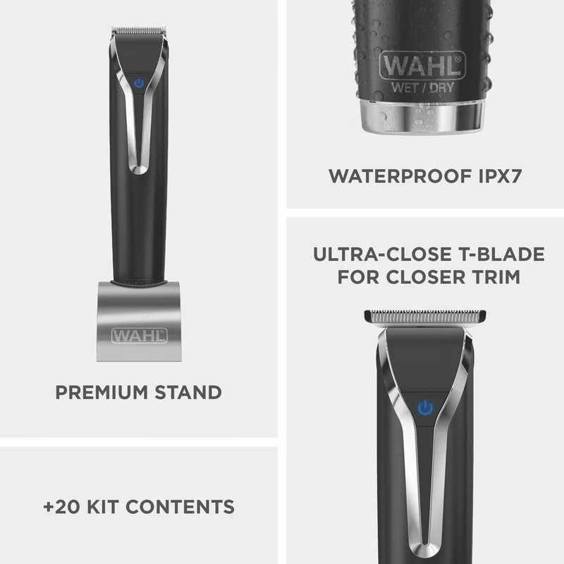 Wahl Waterproof Stainless Steel Grooming Kit Black
