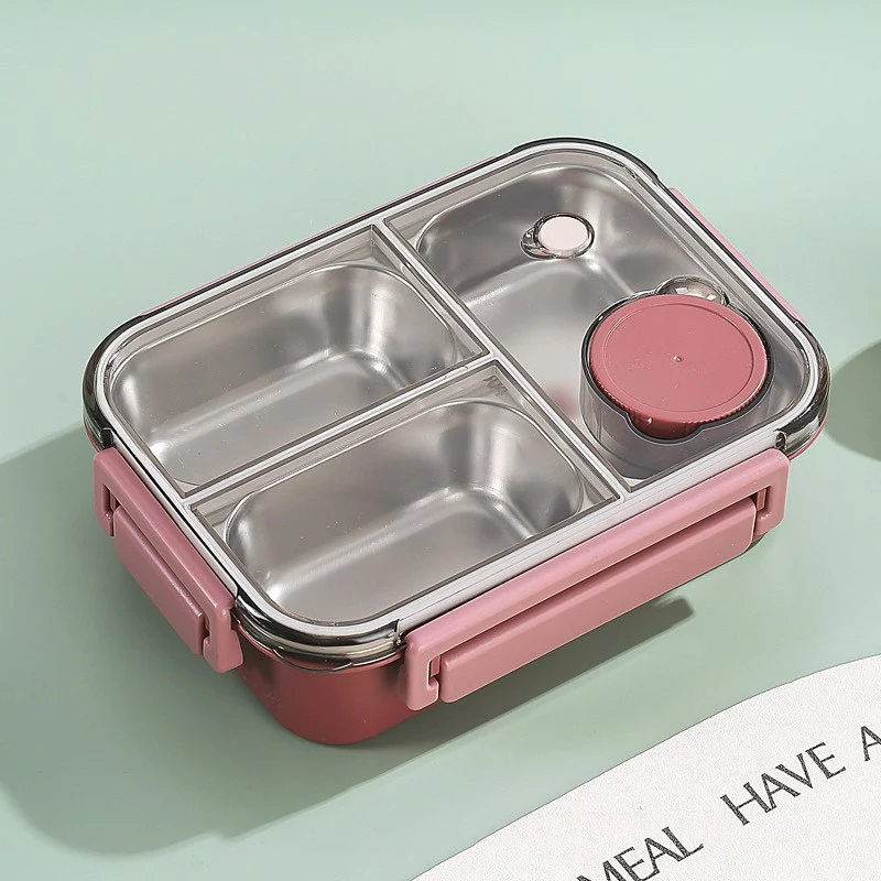 Edelstahl Bento-Box mit auslaufsicherem Deckel