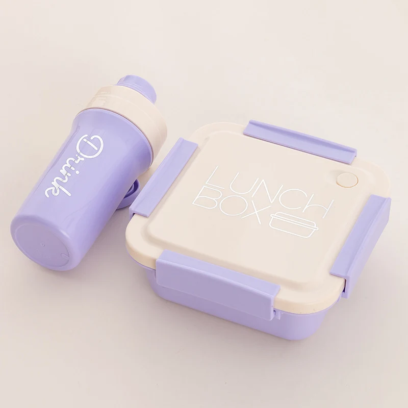 Tragbare Lunchbox mit integrierter Wasserflasche