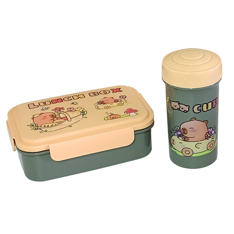Mittagsbox und Becher