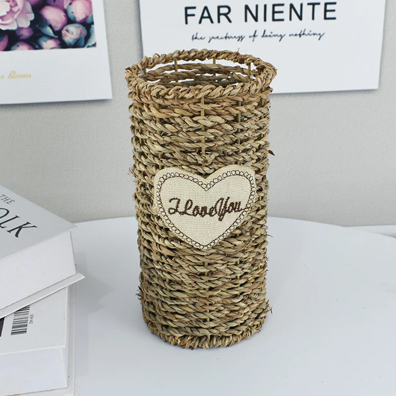 Handgefertigter natürlicher geflochtener Aufbewahrungskorb Karnz