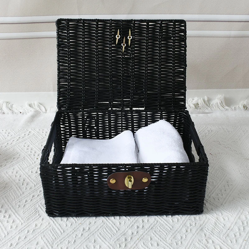 Elegante Geflochtene Aufbewahrungstruhe Karnz
