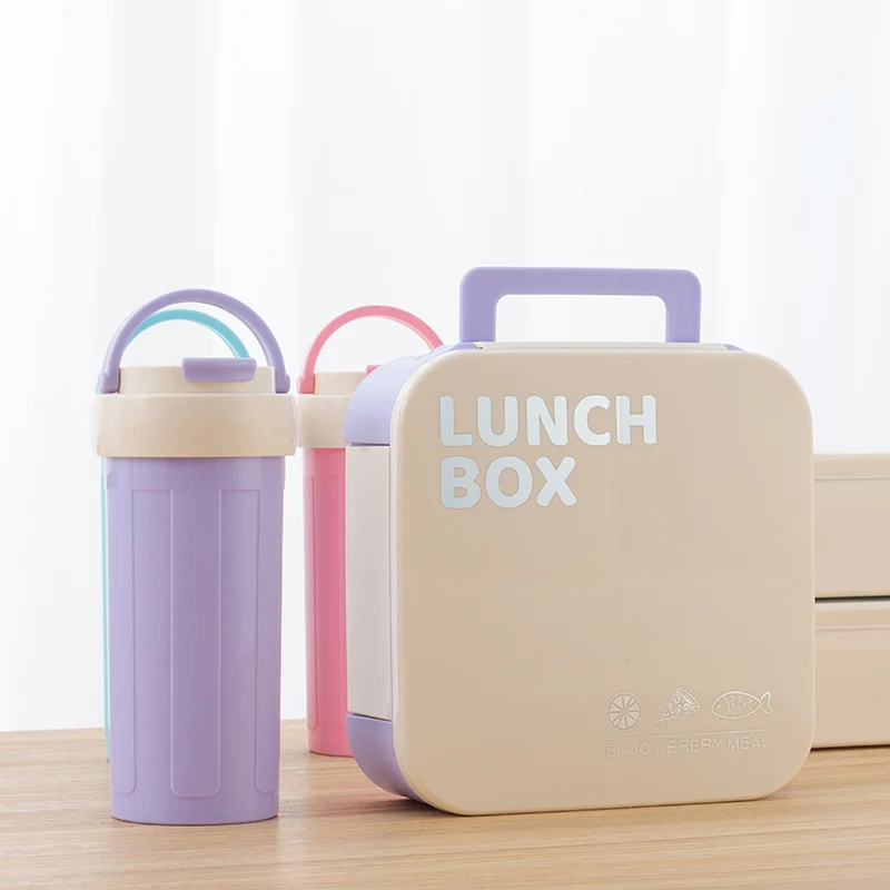 Isolierte Lunchbox-Set mit Wasserflasche