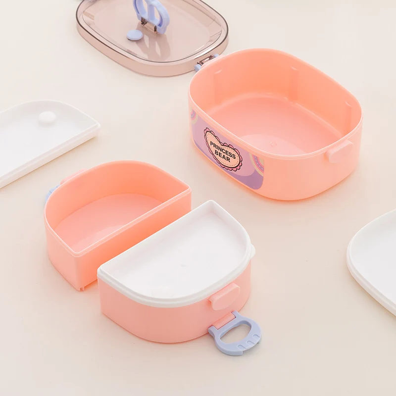 Doppelt-compartiment Lunchbox mit abnehmbarem Einsatz