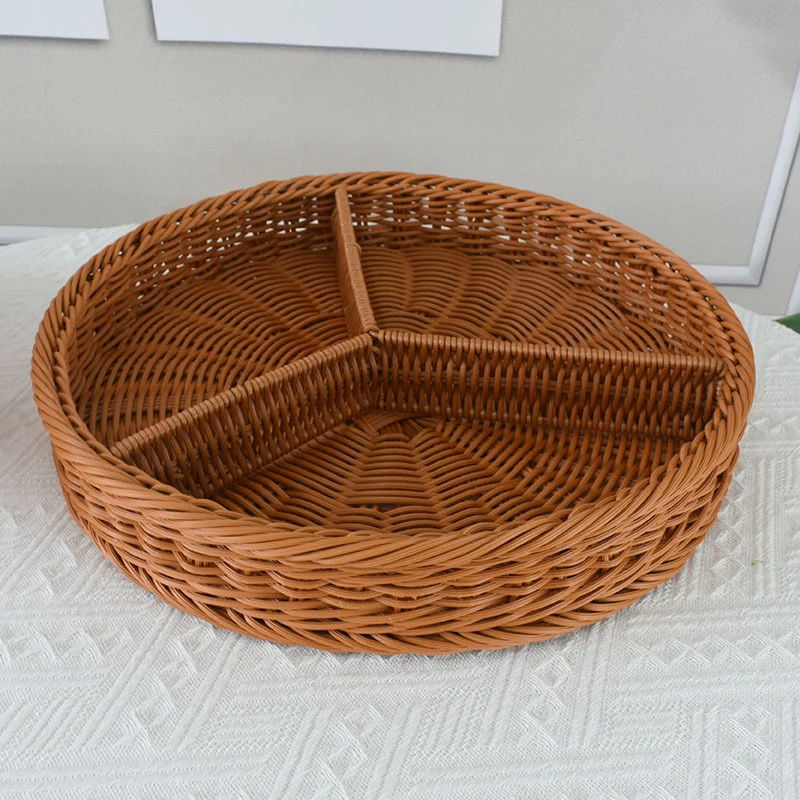 Artisan Woven Round Storage Tray Karnz