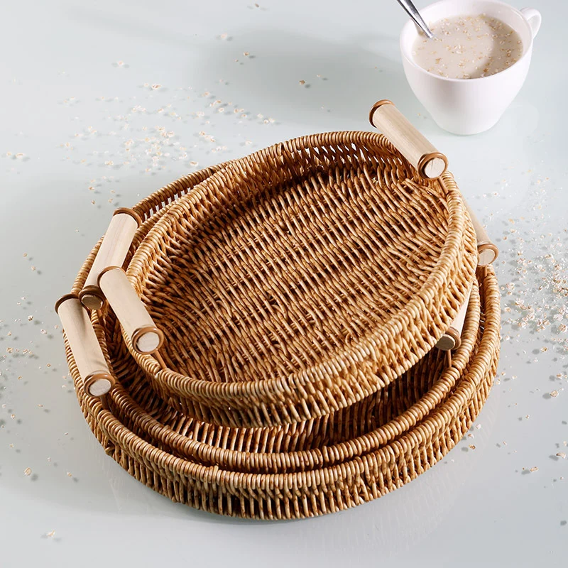 Handgefertigter Rattan Aufbewahrungskorb Karnz