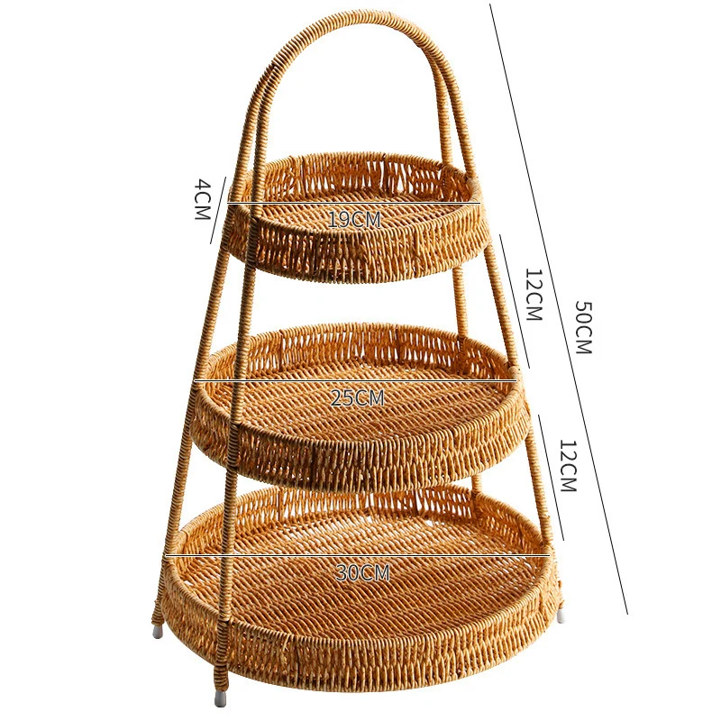 Handgefertigter Rattan Aufbewahrungskorb Karnz