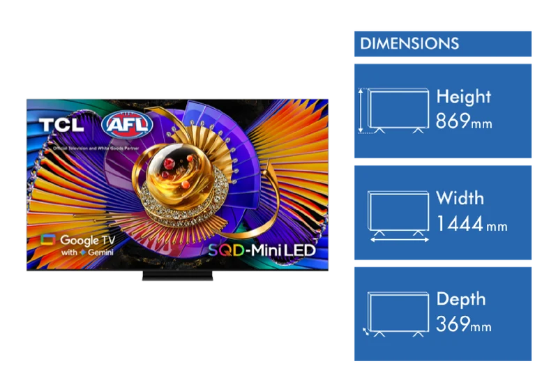 TCL 65" C7L Premium SQD-MINI LED Google TV with Gemini 2026