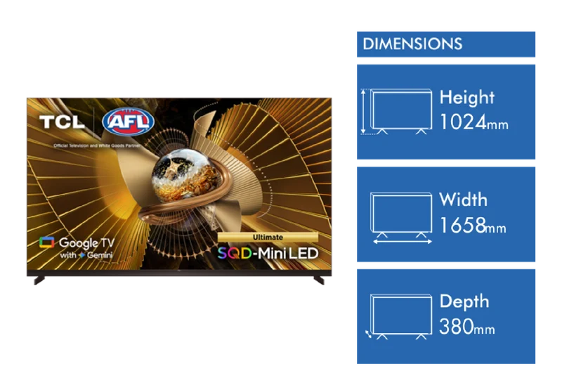 TCL 75" X11L Ultimate SQD-MINI LED Google TV with Gemini 2026