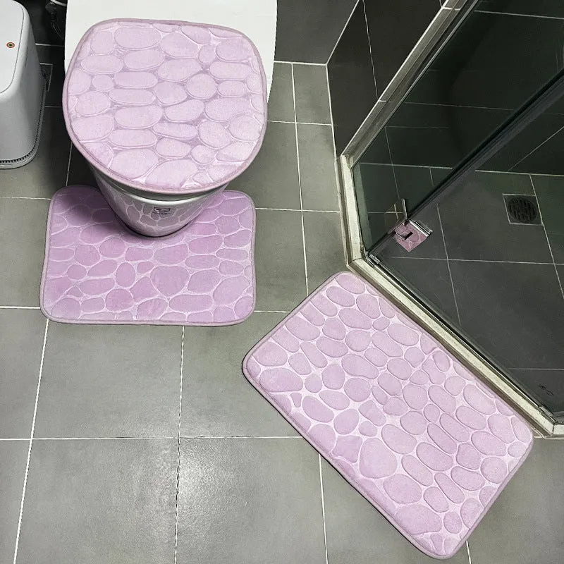 Steinmuster Badezimmermatten-Set