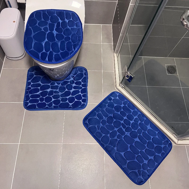 Steinmuster Badezimmermatten-Set