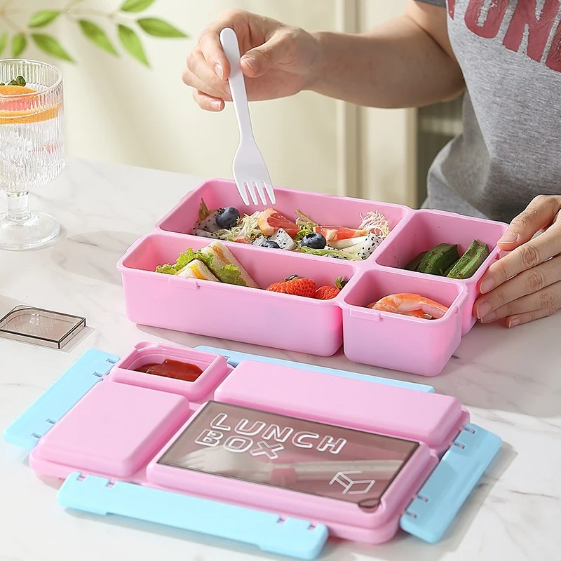 Mehrfach-Compartments-Mahlzeit-Vorbereitungs-Lunchbox mit luftdichtem Verschluss