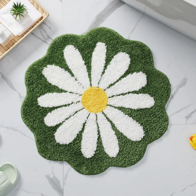 Florale Form Badmatte