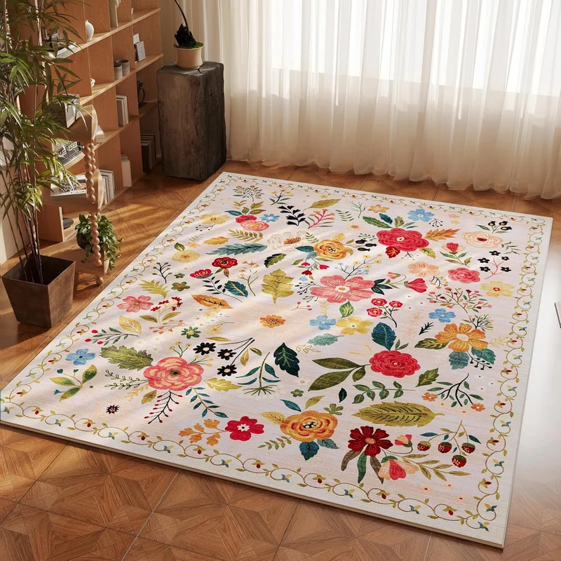 Blumenmuster Teppich