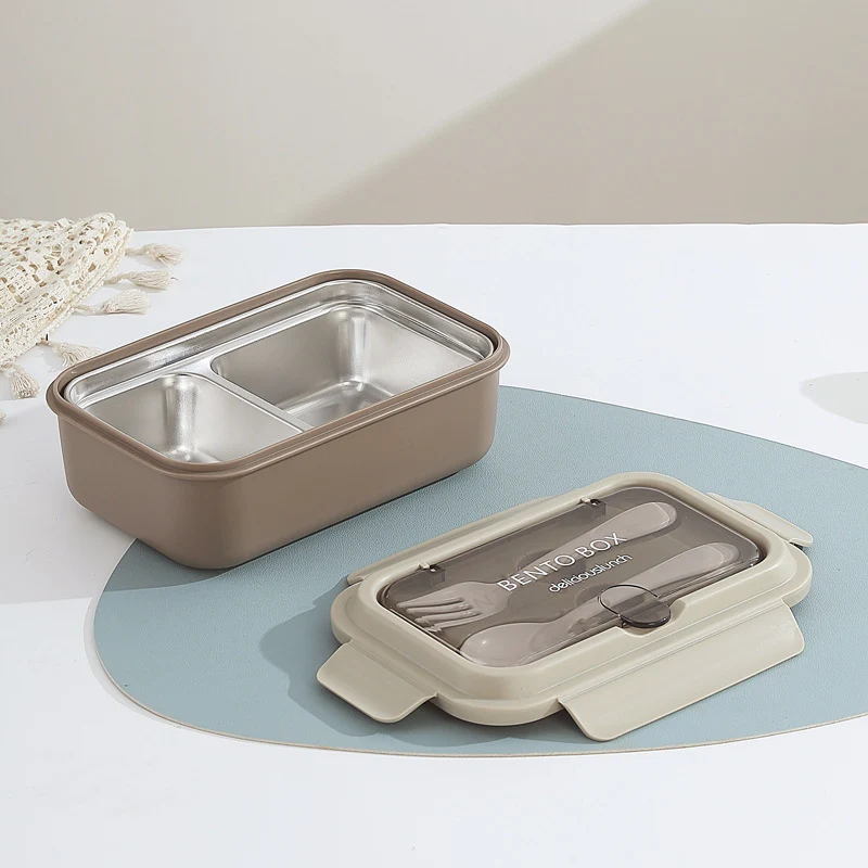 Multi-Compartment Bento Lunchbox mit integrierten Besteck
