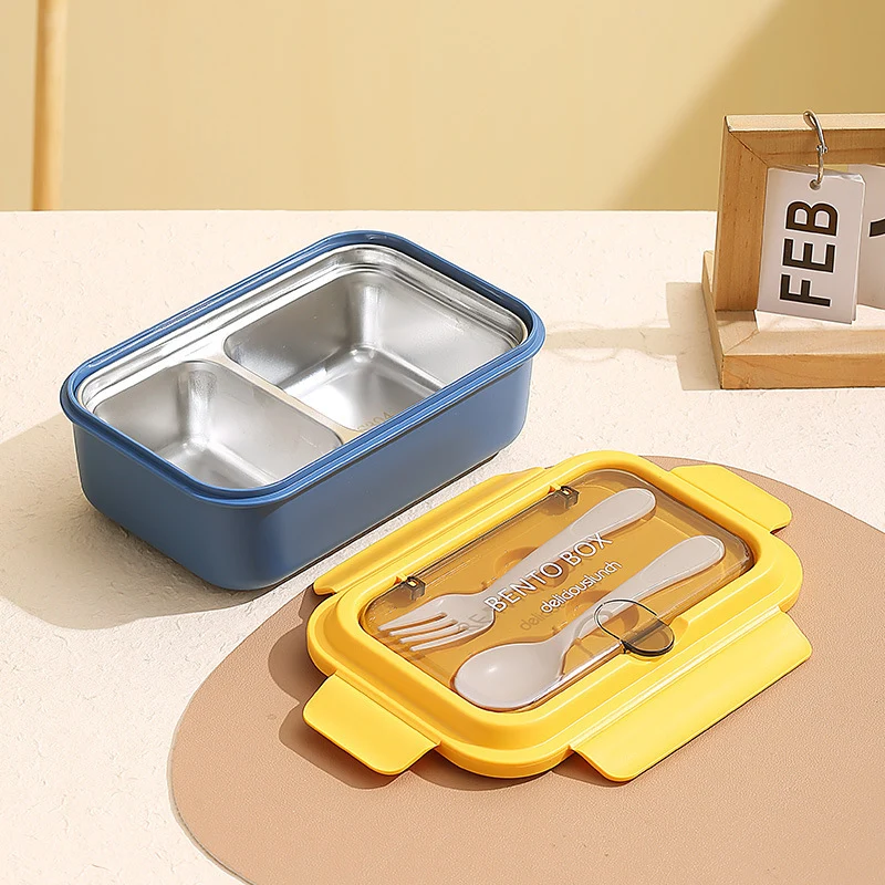 Multi-Compartment Bento Lunchbox mit integrierten Besteck