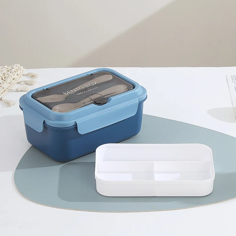 Multi-Compartment Bento Lunchbox mit integrierten Besteck