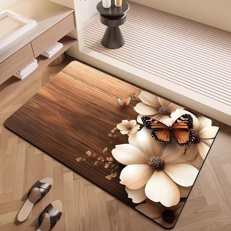 Dekorative florale Badmatte