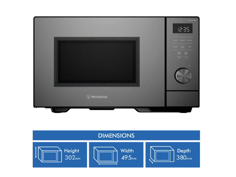 Westinghouse 29L 900W Inverter Microwave Dark Grey