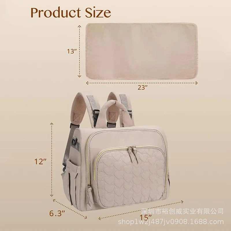 Multi-Funktionaler Windelrucksack mit Wickelmatte Karnz