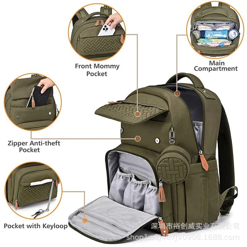Stilvoller Multifunktions-Wickelrucksack Karnz