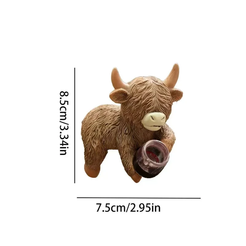 Dekorative Highland-Rind Figur Karnz