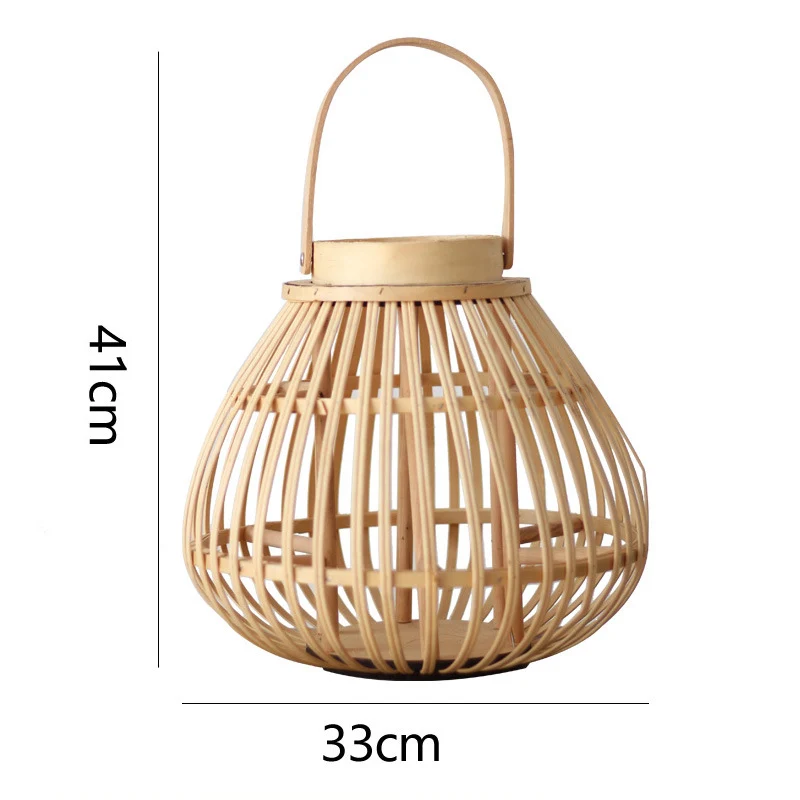 Natürliche Rattan Laterne Karnz