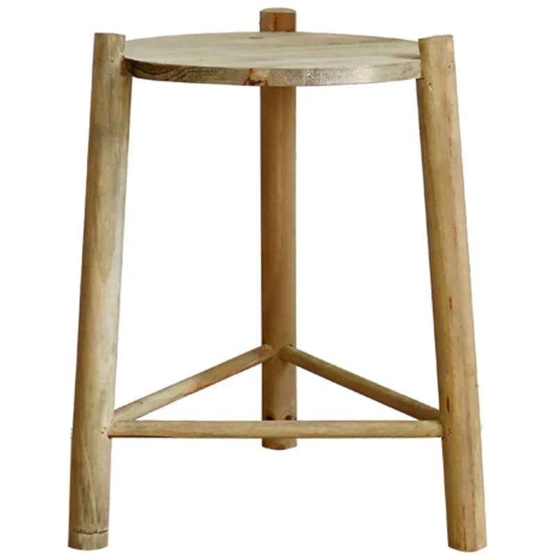 Massiver Holz-Hocker Karnz