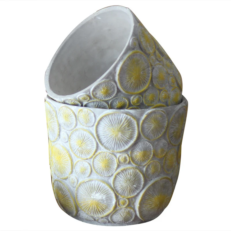 Dekorative Blumenvase aus keramik mit Reliefstruktur Karnz