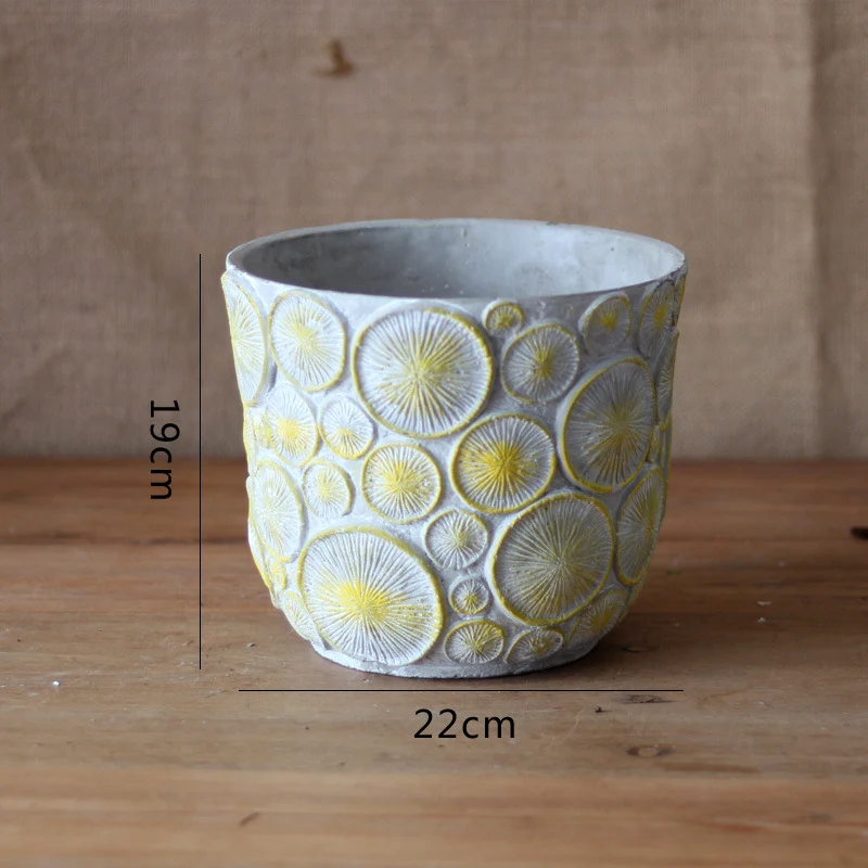 Dekorative Blumenvase aus keramik mit Reliefstruktur Karnz