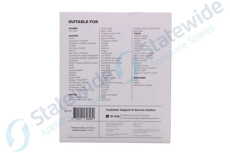 CLEANUP HOOVER ALLERGY/NILFISK BRAVO SYNTHETIC Vacuum BAGS (5 Pack)-Genuine