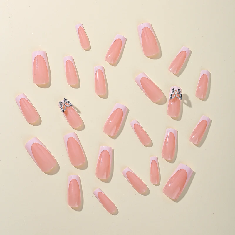 Elegante Lange Quadratische Acryl Nagelverlängerungen Karnz