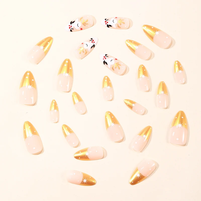 Dekorative Glitter Stiletto Nagelkunst Verlängerungen Karnz