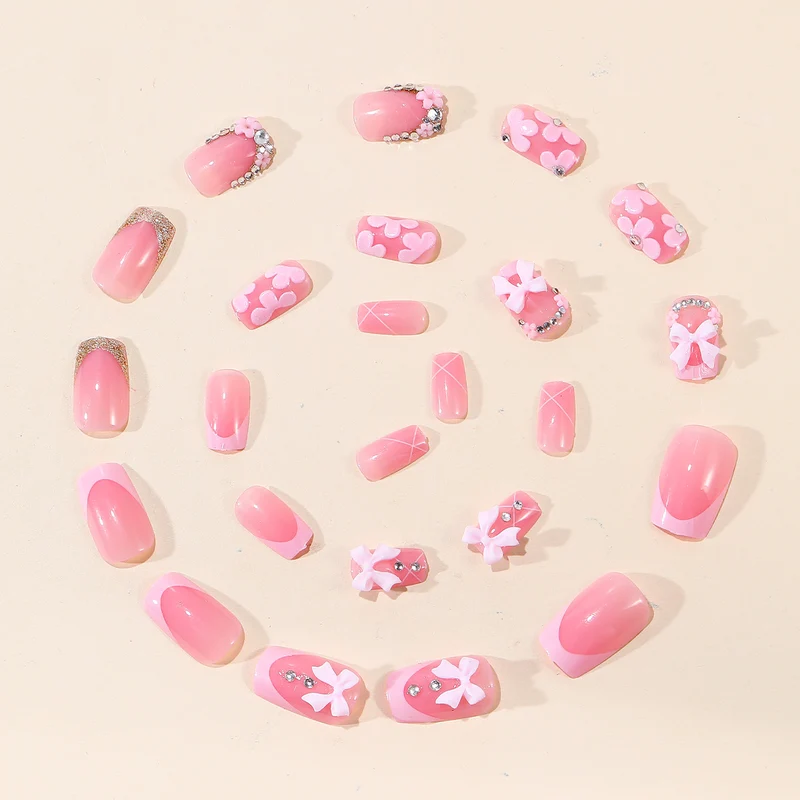 Dekorative 3D Blumen Acryl Nagelkunst Erweiterungen Karnz