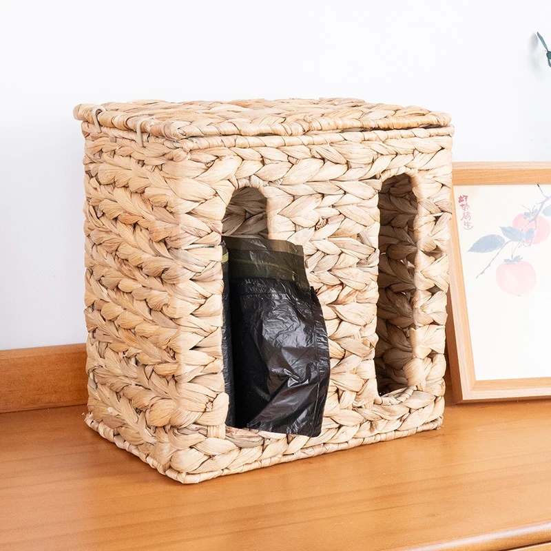 Wandmontierter Rattan Aufbewahrungskorb Karnz
