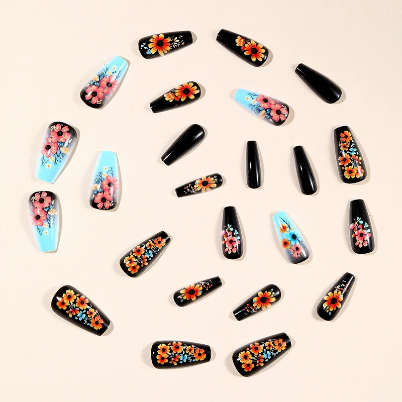 3D Floral Acryl Nagelkunst Erweiterungen Karnz