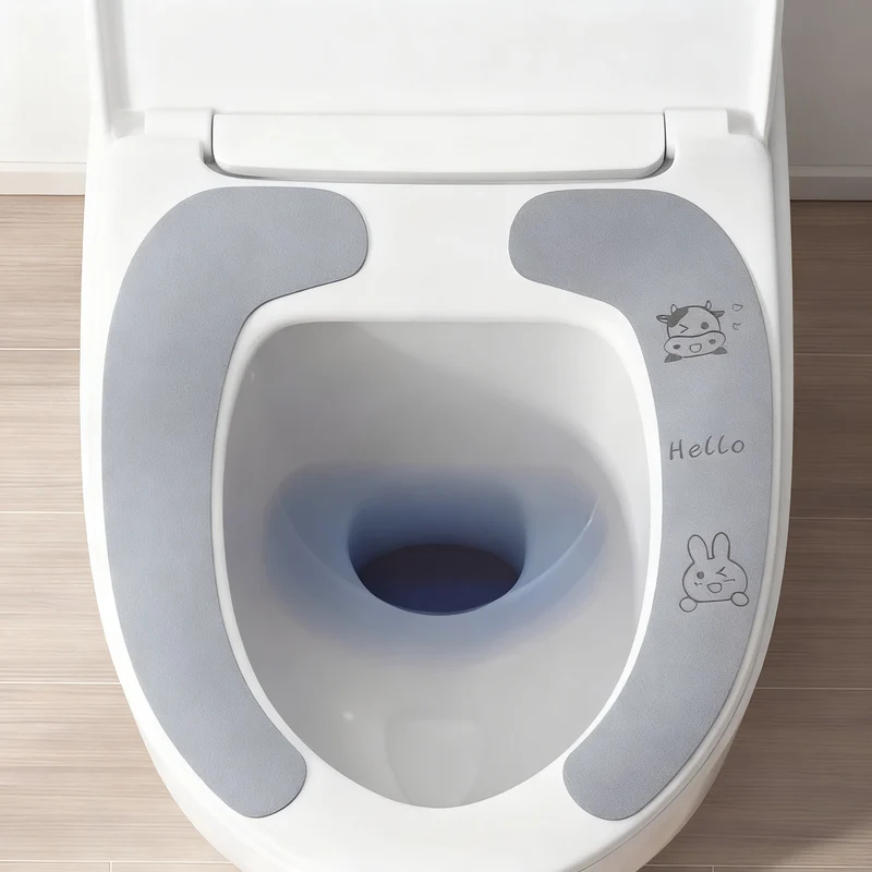 WC-Sitz-Auflage aus Plüsch, selbstklebend