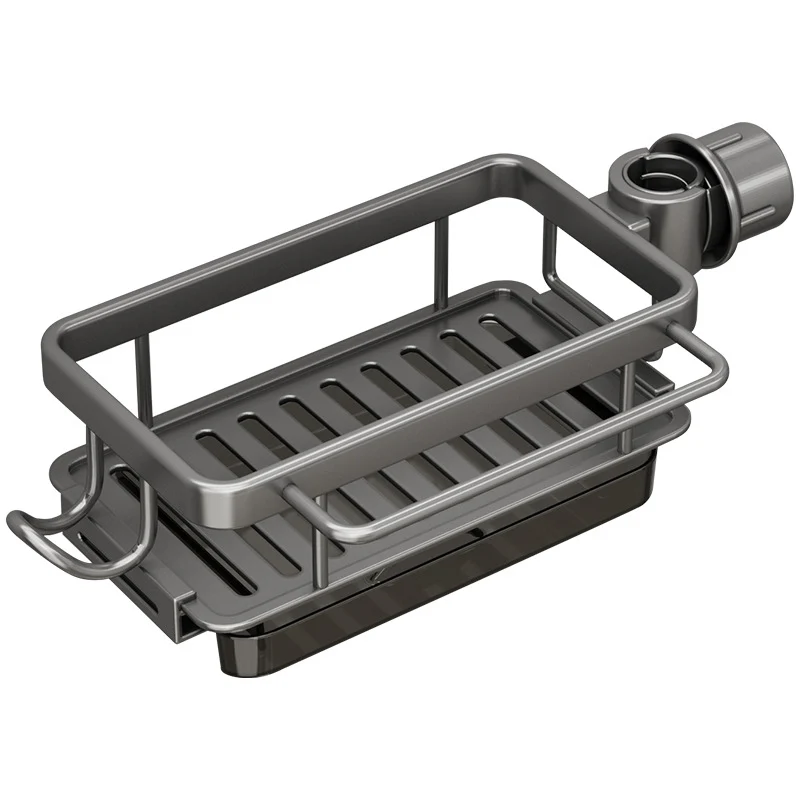 Aluminium-Spülbecken-Organizer mit Ablaufschale