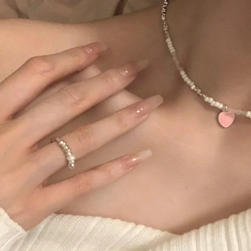 Elegante Lange Sargförmige Press-On Nägel Karnz