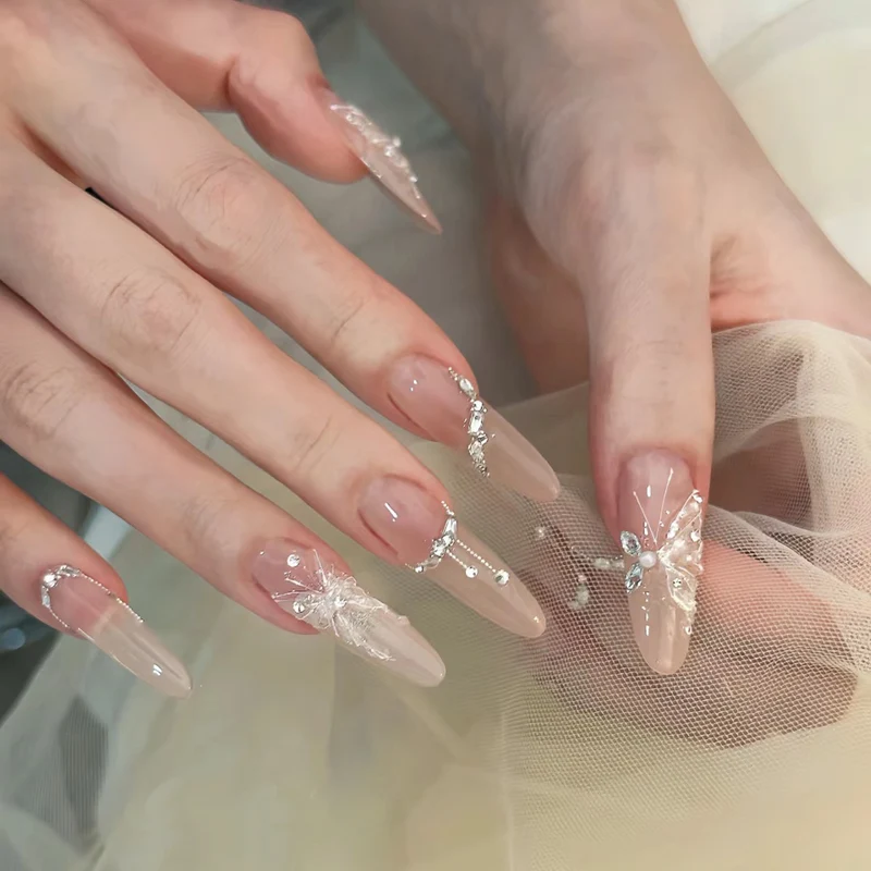 Stylische Press-On-Nageltips mit Leopardendesign Karnz
