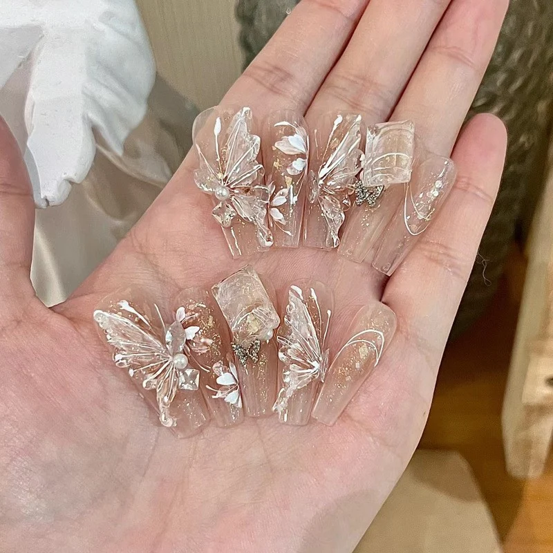 Glänzendes Schmetterlings-Nagelkunst-Set Karnz