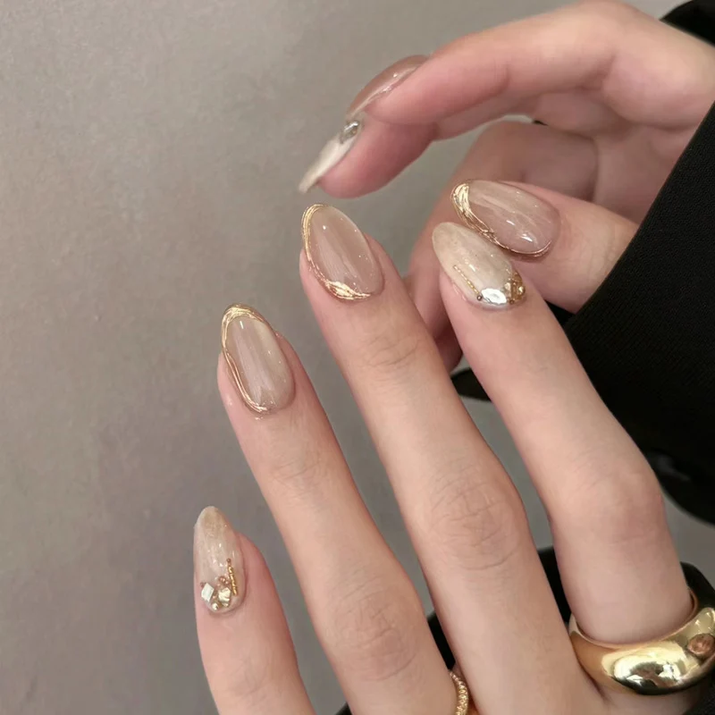 Premium Glittery Press-On Nail Set Karnz