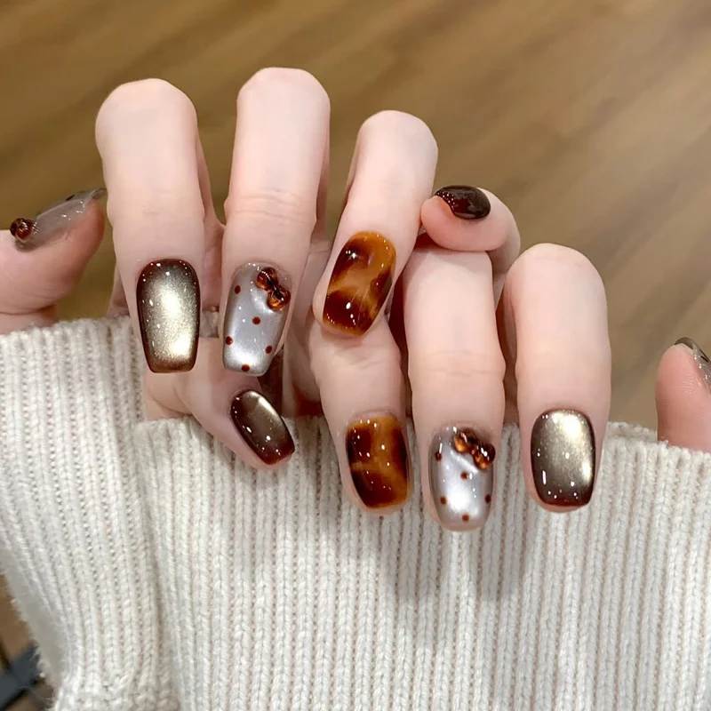 Premium Glittery Press-On Nail Set Karnz
