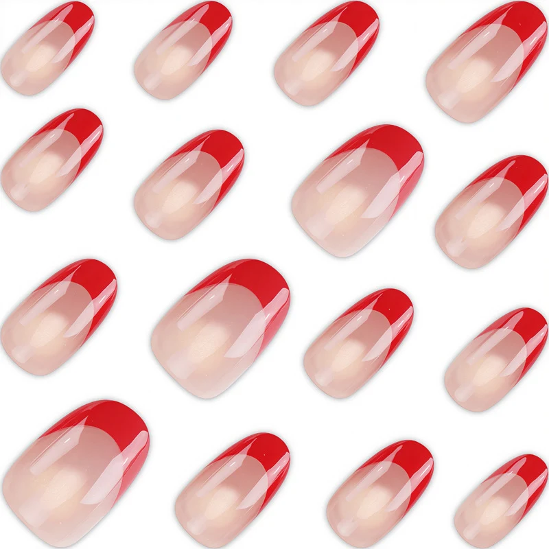 Premium French Tip Press-On Nail Set Karnz
