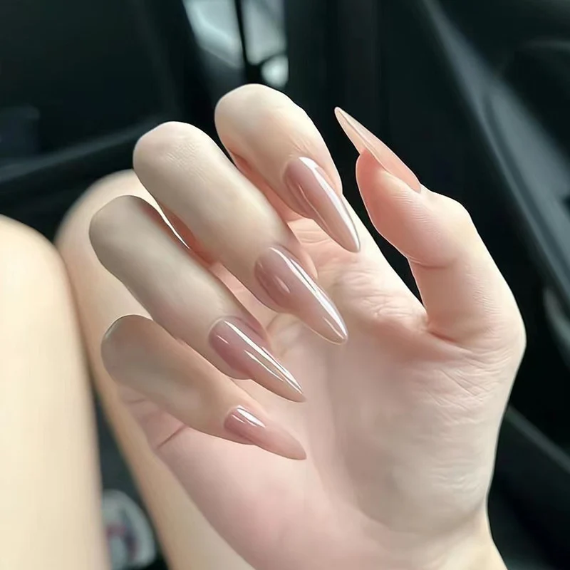 Luxus Press-On Nagelset mit Glitter-Akzenten Karnz