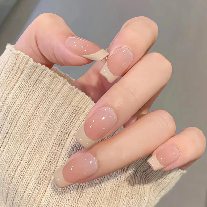 Luxus Press-On Nagelset mit Glitter-Akzenten Karnz
