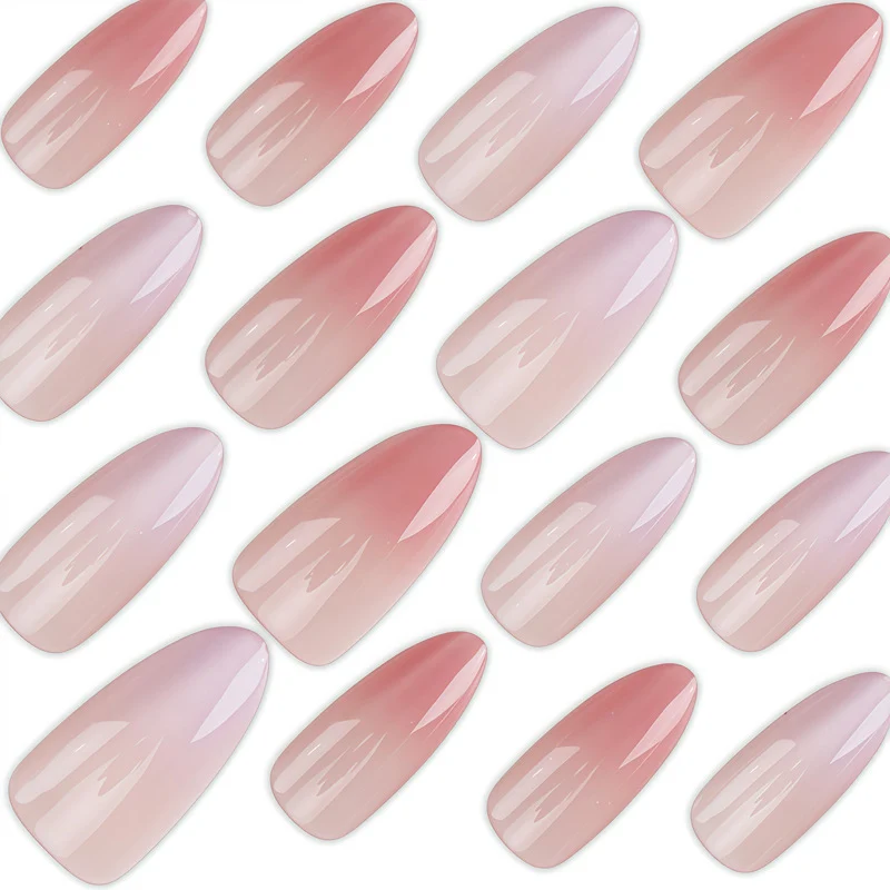 Glänzende Stiletto Press-On Nägel mit Ombre-Finish Karnz